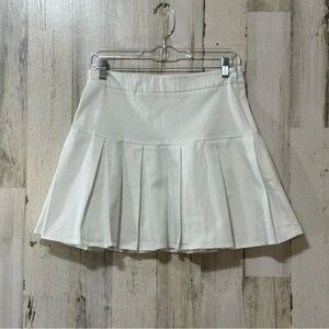 Pleated White Tennis Preppy Skater Skirt